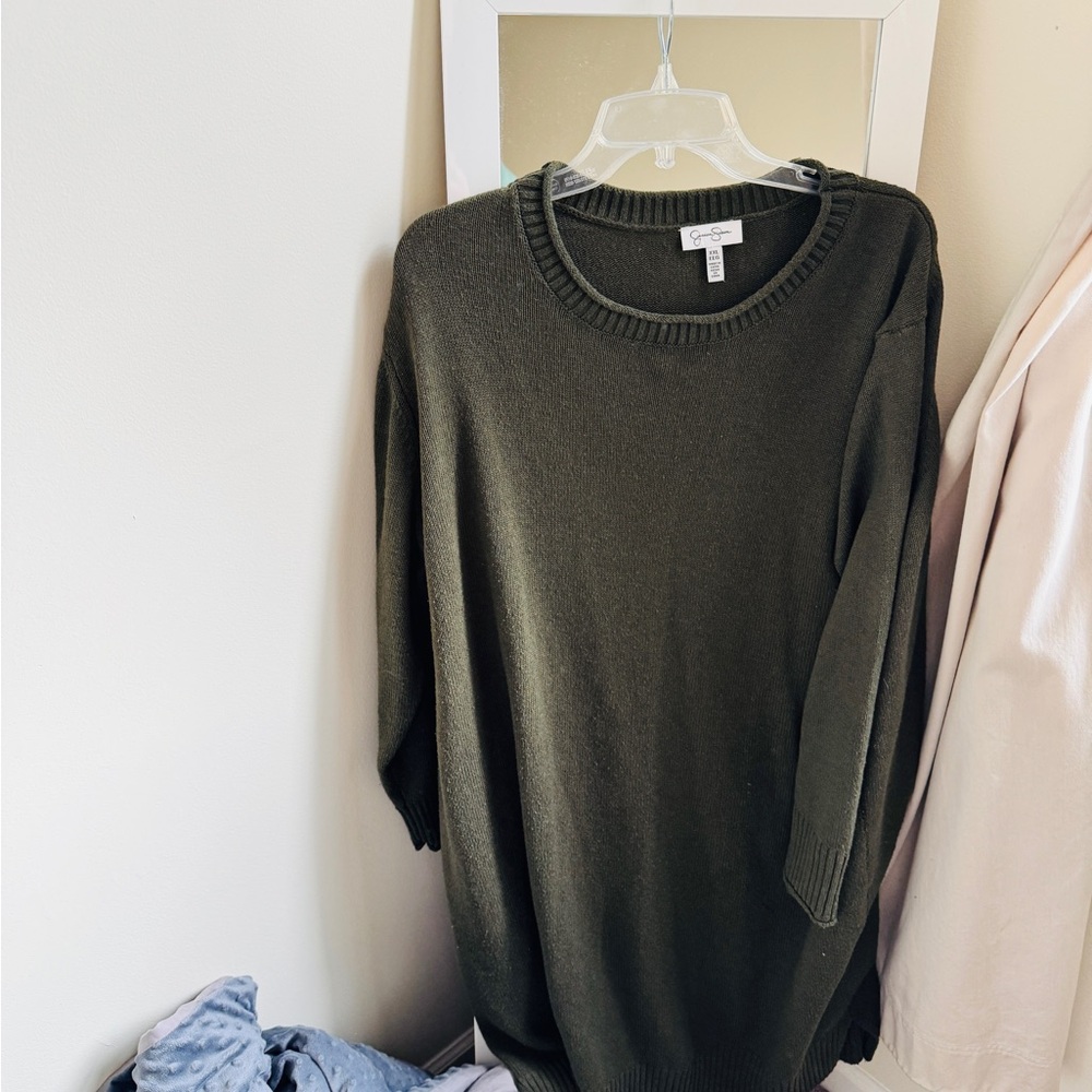 Jessica Simpson Olive Crew Neck Sweater